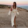 Новое пляжное платье Сексуальное полое Прозрачное Солнцезащитная одежда Весна и Лето Вязаное Приморский отдых Длинная юбка