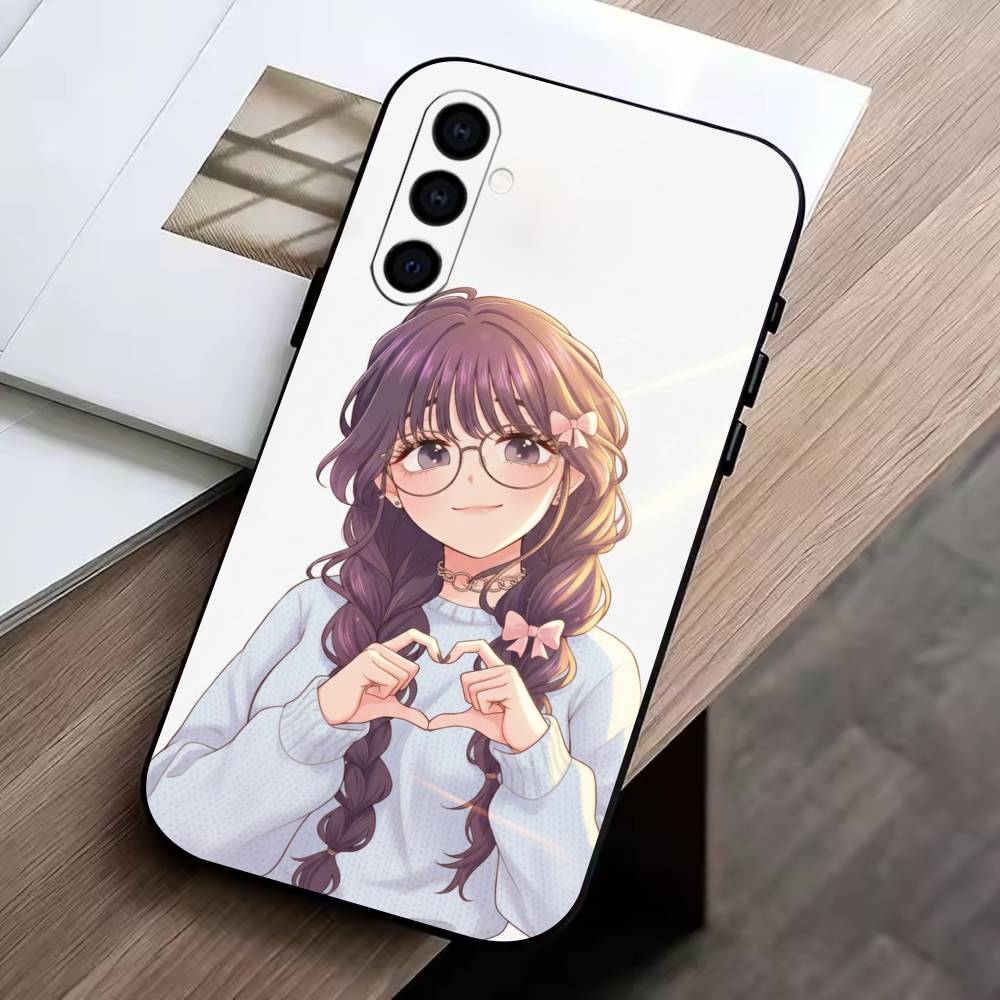 Kaoruko W-Waguri Чехол для телефона для Samsung Galaxy A73, A72, A71, A70, A53, A52, A51, Другие Мягкий черный чехол