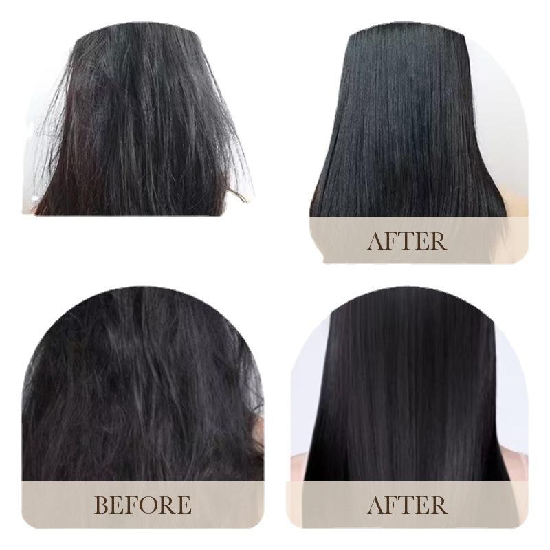 500г Маска для волос из рисовых отрубей - Глубоко питательная для сухих, секущихся кончиков и вьющихся волос, Смягчающий и разглаживающий эффект, Натуральное средство для ухода за волосами