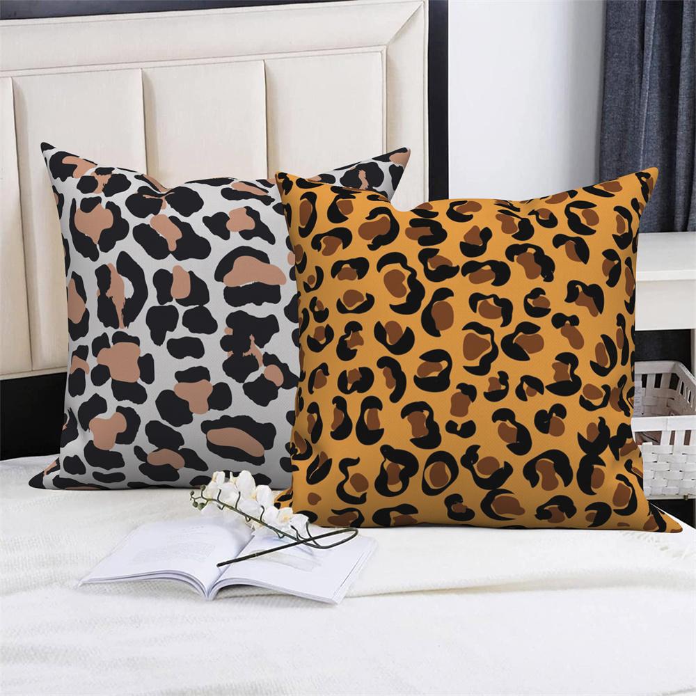 Juste De Coussin Léopard, Taie D'oreiller Décorative, Canapé, Voiture, Salon