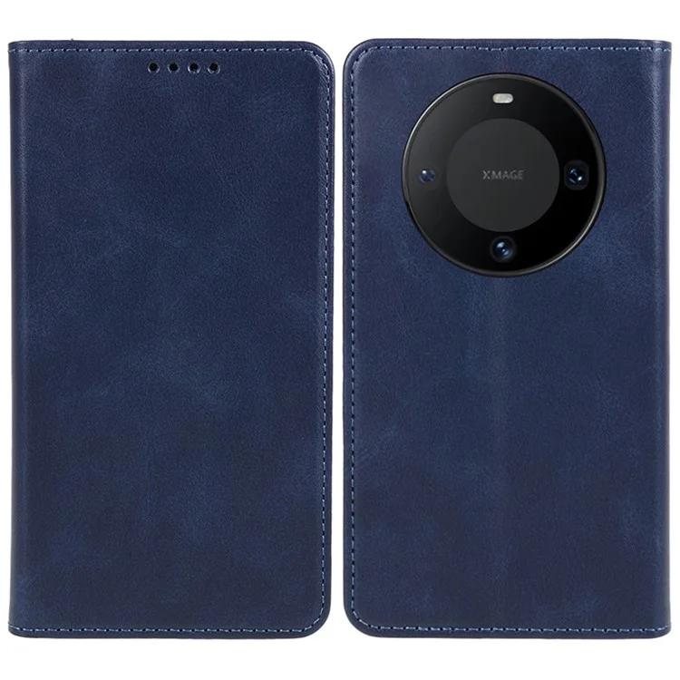 Для Huawei Mate 60 PU кожаный чехол-кошелек с текстурой теленка в деловом стиле