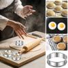 12Pcs English Muffin Rings Crumpet Rings Double Rolled Tart Ring Stainless Steel Muffin Tart Rings Mold Food Making Bakeware