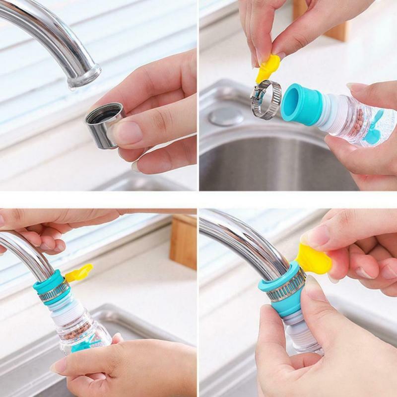 NEW Rotation Kitchen Faucet Spouts Sprayers PVC Shower Tap Water Filter Purifier Nozzle Filter For Household Kitchen Accessories