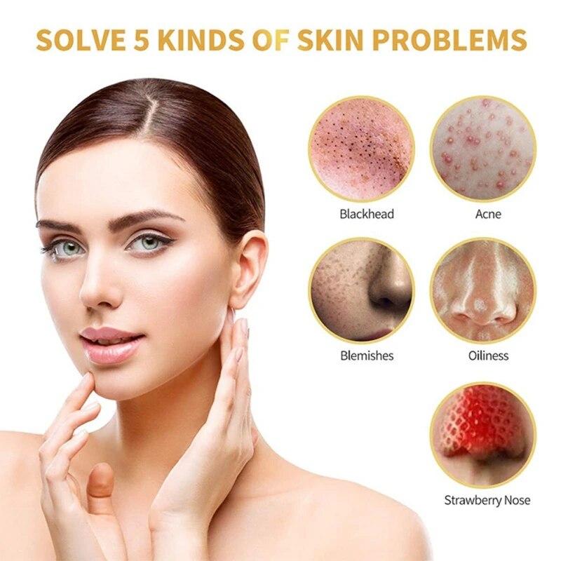 Отшелушивающая маска с золотом 24 карата, глубоко очищающая, увлажняющая, антивозрастная, осветляющая кожу, нежная гелевая маска