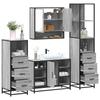 VidaXL Ensemble De Meubles De Salle De Bain 4 Pcs Sonoma Grey, Bathroom Cabinet, Toilet Storage Cabinet, 3301303