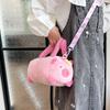Plush Cartoon Children's Shoulder Bag Plush Doll 2025 Winter Girl Cute Shoulder Messenger Bag Handbag