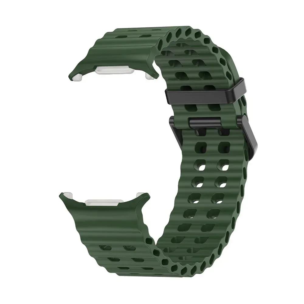 НОВЫЙ Морской Силиконовый Ремешок Для Samsung watch 7 ultra 47мм Браслет Без Зазоров Спортивный Двухцветный Ремешок для Galaxy ultra ремешки