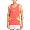Men's Adidas Running Tank Tops Men's Bright Red/Sunlight Yellow Crew Neck