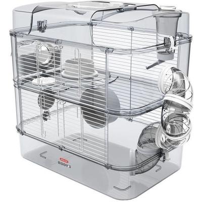 Клетка на 2 этажа для хомяков, мышей и песчанок - Rody3 duo - Д 41 x Г 27 x В 40,5 см - Белый