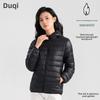 Women's 2023 Hooded Short Down Cotton Jacket - Autumn/Winter Loose Fit, Solid Color, Warm Coat