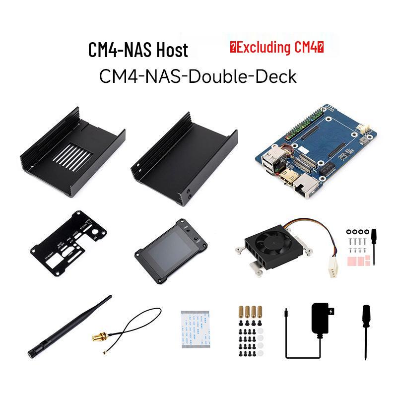 NAS-сервер на базе Raspberry Pi CM4 с двумя портами SATA и 2-дюймовым ЖК-дисплеем
