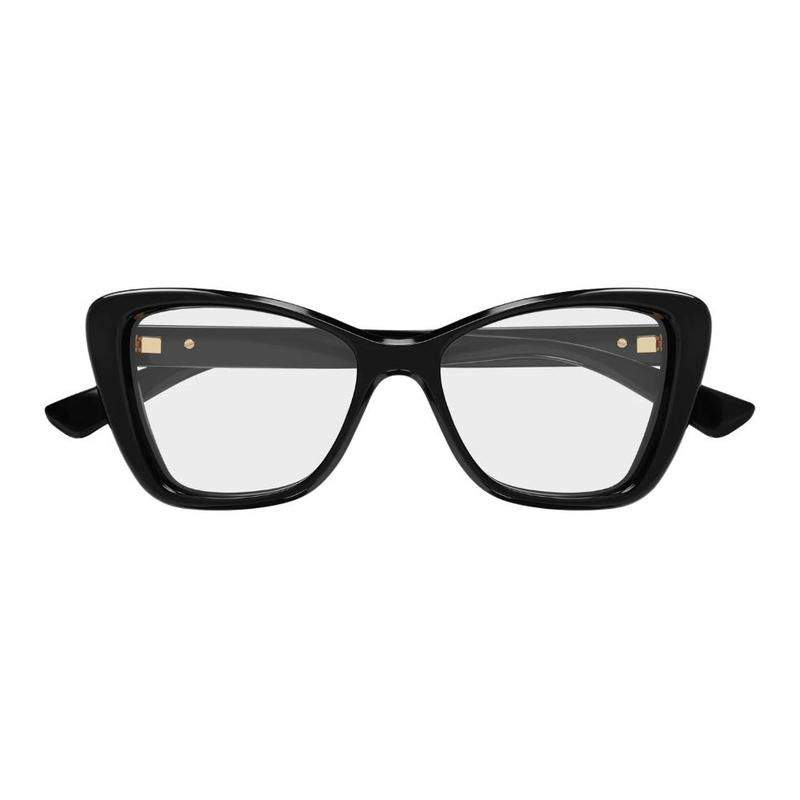 Gucci Mirror side logo injection cat eye optical glasses women's black