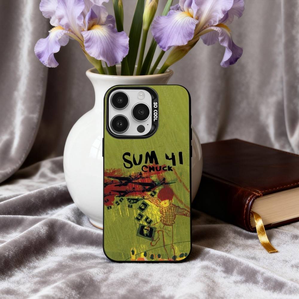 Жесткий рок S-Sum 41 Чехол для телефона с изображением группы Для iPhone17,16,15,14,13,12,11 Plus,Pro Max Черный Конфетный серебристый чехол для телефона