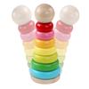 Башня Радуга Сортировка Деревянная Игрушка Обучение в Раннем Детстве Развитие Логики