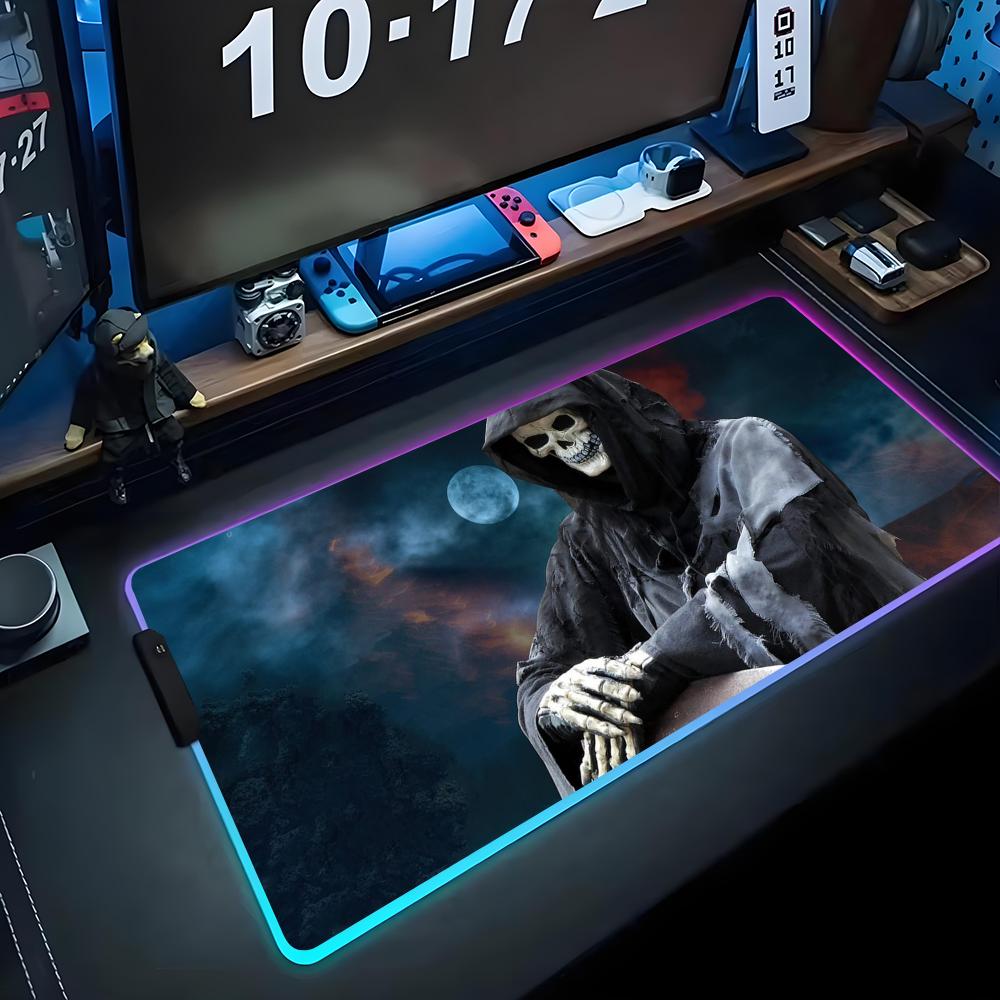 Коврик для мыши RGB Игровой коврик для мыши Большой светодиодный коврик Настольный коврик для ПК Светящийся коврик для мыши Большие коврики для клавиатуры Настольный ковер С
