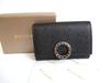 Authentic Black Leather Logo Clip Coin Purse #a895  Refurbished