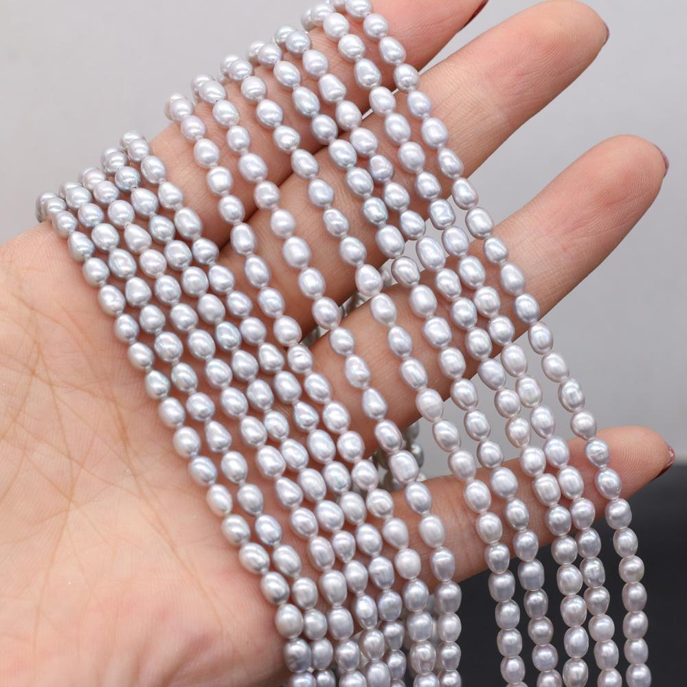 1 нить, AAA серые натуральные жемчужные бусины плоской формы, 4-5 мм, для DIY ожерелий, браслетов, аксессуаров, изготовления ювелирных изделий, подарок на день рождения, свадьбу, вечеринку 36 см