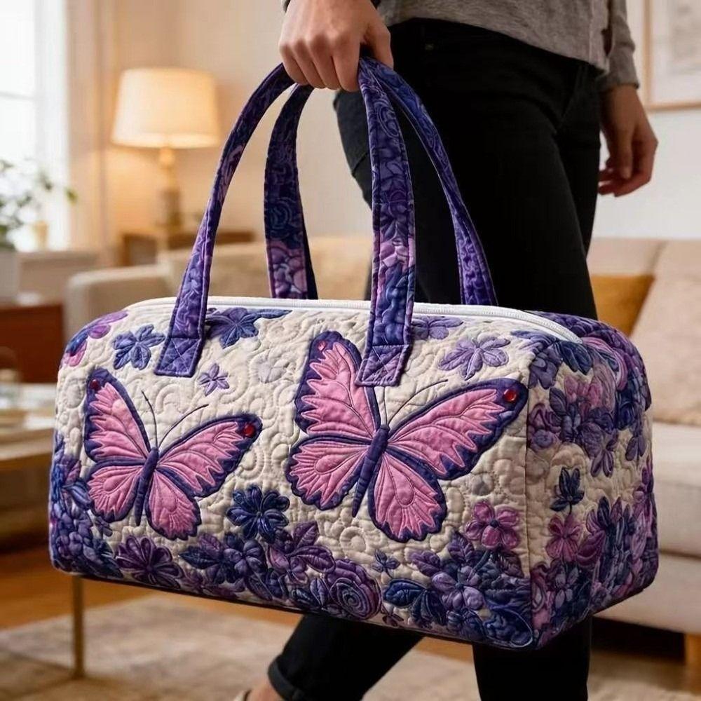 Multi-functional Fitness Short Bag Polyester Quilted Travel Bag Travel Handbag Outdoor Use