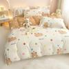 Bedding Four-piece Set Printed Washed Sheets Quilt Cover Pillowcase Set
