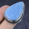 Angelite Stone Gemstone 925 Steling Silver Jewelry Ring Size 8.5