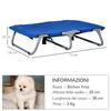Foldable Small Dog Bed For Indoor And Outdoor Elevated Dog Cot Made Of Steel And Oxford Fabric 71x58x20 Cm Blue