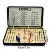 Travel Board Games Portable Wooden Baseball Travel Game Interactive Board Game Football Knuckle Dice Soccer Tin Box Table Game