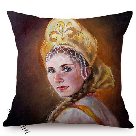 Ballet Girls Oil Painting Art Home Decoration Sofa Pillow Case Sexy Woman Portrait Impressionism Painting Style Cushion Cover