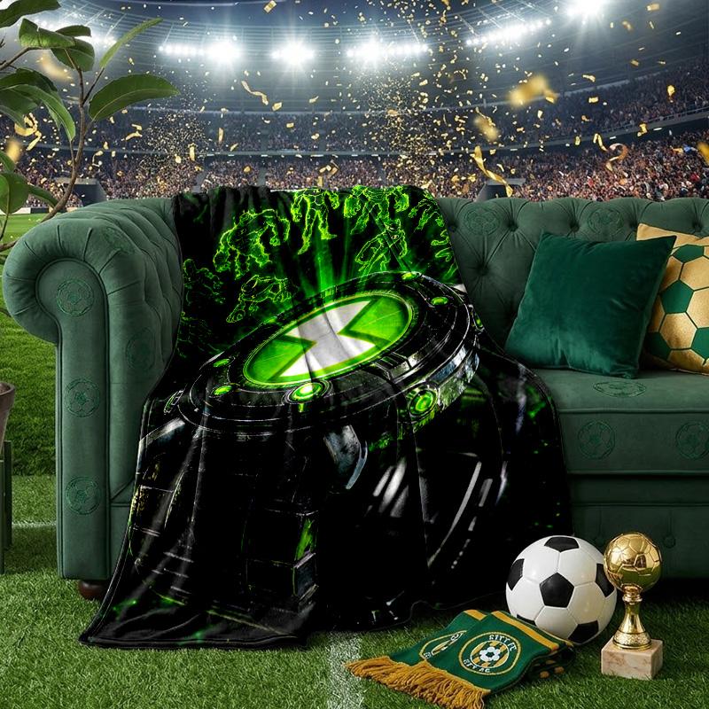 Ben Alien Force Throws Blanket Flannel Blankets Plush for Couch Bed Gifts for Men Women Travel picnic blanket Christmas fan gifts