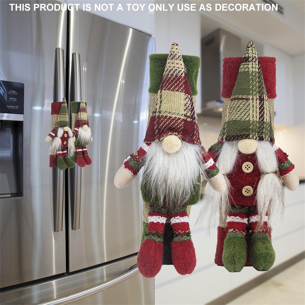 Christmas Decoration Faceless Elderly Refrigerator Cover Cute Faceless Doll Protective Cover Furniture Home Decoration