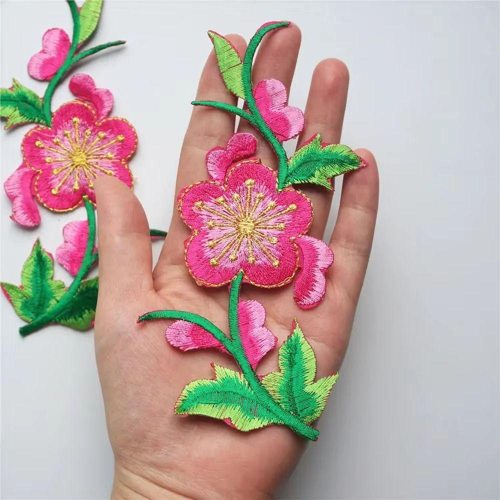 DIY Sew Iron On Patches Flowers Leaves Clothes Patchwork Sticker  DIY Appliques Craft Decoration