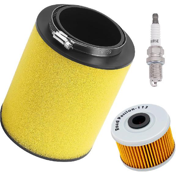 17254-HN1-000 Air Filter+Oil Filter+Spark Plug Compatible with Honda Foreman 500 TRX500F 4x4 Rubicon 500 TRX500FA 4x4 Pioneer 500 SXS500M2 Rancher