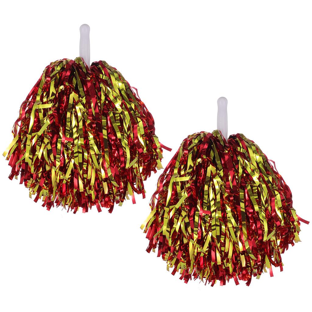2pcs Cheerleading Pom Poms Durable Cheer Pompom Cheering Hand Flowers for Adults Team Spirit Sports Game Dancing Party
