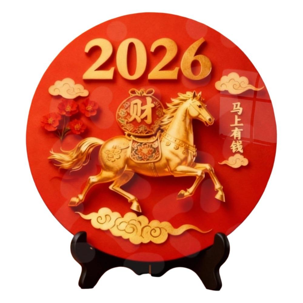 Horse Year Photo Frame Decorations Wooden Desktop Ornament Home Decor Home Decor Ornament Office