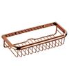 Gold Bathroom Shelf Kitchen Rack Accessories Wall Mount Shower Shampoo Storage Shelves Electroplated Copper Basket 30cm
