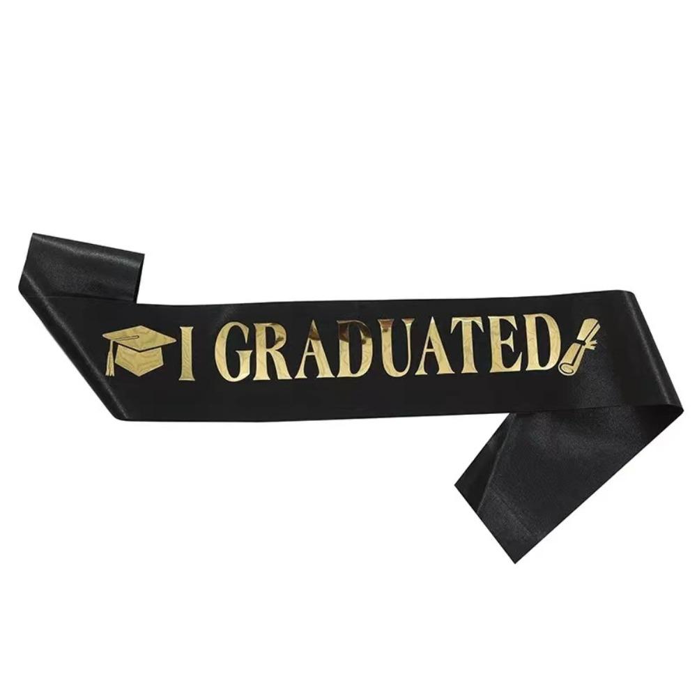 5pcs Satin Graduation Sash Belts Adjustable Bachelor Sash Congratulations Straps Photo Booth
