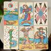 Petit De Marseilly Tarot Deck, 12*7cm 78 Pcs Cute Chibi Marseille Tarot Cards in Rigid Box Double-embossed Cardstock
