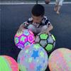 Inflatable LED Luminous Football Toy 20CM PVC Childrens Ball Outdoor Glowing Dark Light Up Sports Beach