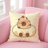 cute cartoon Capybara Cushion Cover Comfortable Reversible Pillow Cover Ideal for Car Sofa Bedroom & Beyond