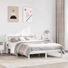 VidaXL Bed Frames and Headboard White 140x190 Cm Solid Pine Wood, Bed, Bedroom Furniture, Wooden Bed, Bed 3306534