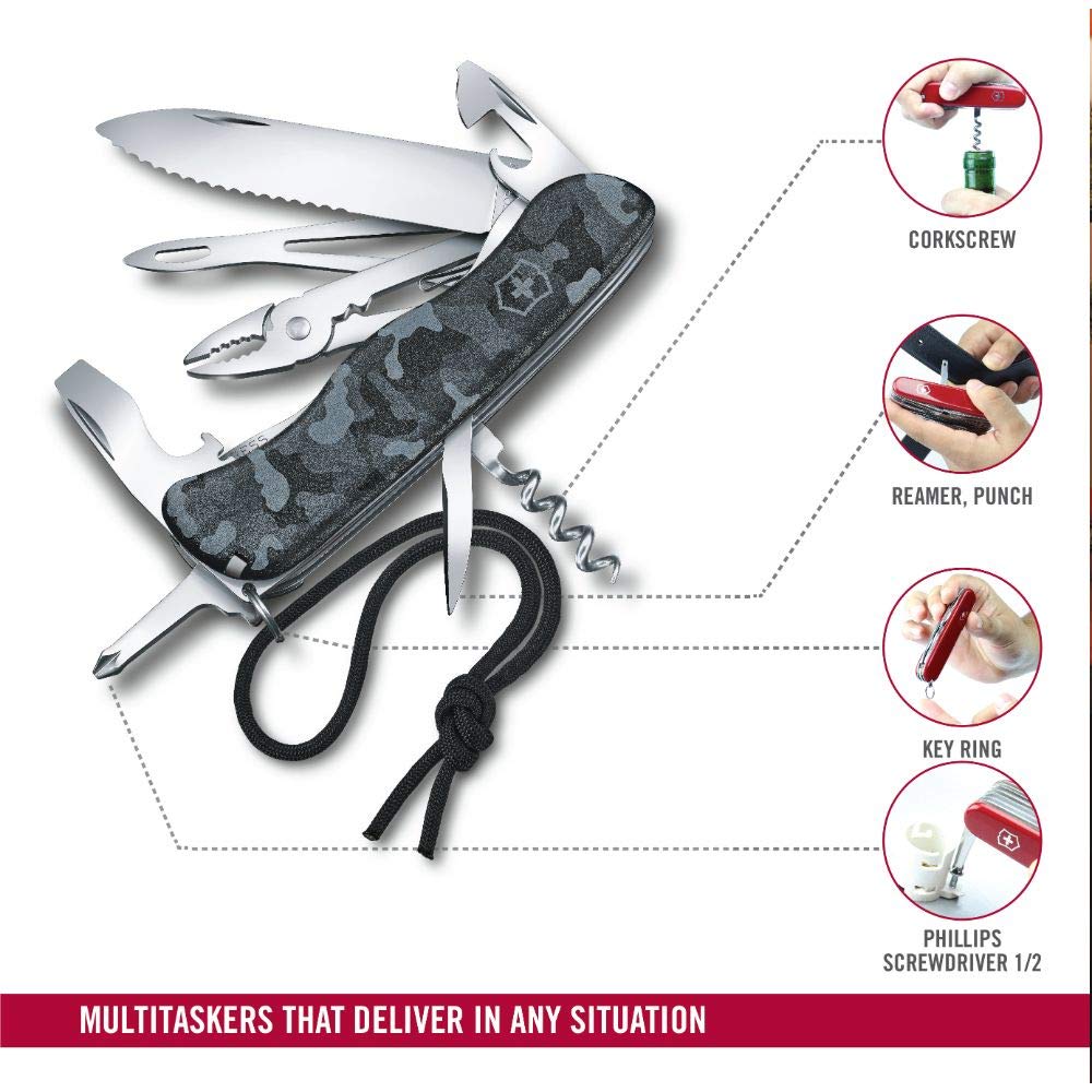 Victorinox Нож Шкипера с кольцом и шилом Необходим для шнурка, ключей, - Швейцарский мультитул для парусного спорта.