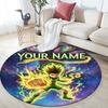 Custom Name,Gon Freecss pattern round rug,Carpet Rug for Living Room Bedroom Playroom ,Non-slip Floor Mat,Holiday Gifts and Birthday Gifts.