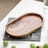 Japanese Style Food Oval Plate Wooden Serving Tray Tea Cup Saucer Tray Fruit Plate Storage Pallet Plate Kitchen Table Decoration