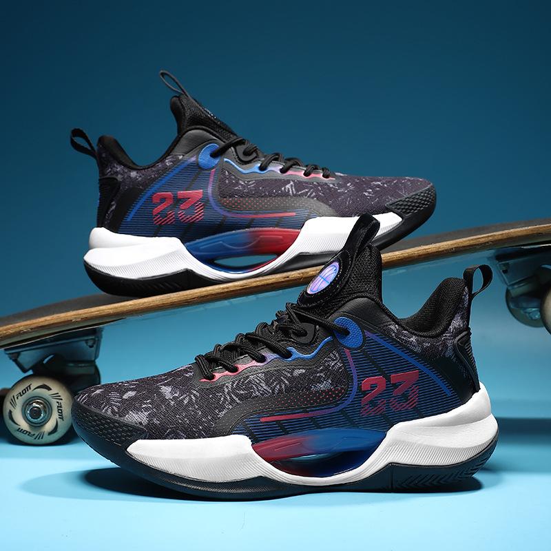 Мужские баскетбольные кроссовки летние сетчатые дышащие для подростков 12 лет учеников средней школы для реальных игр противоскользящие тренировочные специальные кроссовки 11