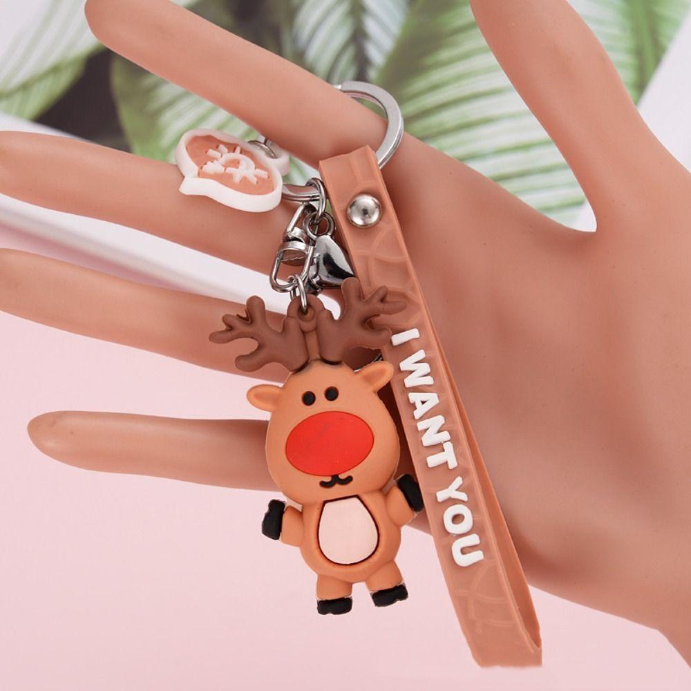 Keyring Women Ornament Kids Gift Doll Pendant Car Key Ring Bag Charm Key Chain Christmas Keychain