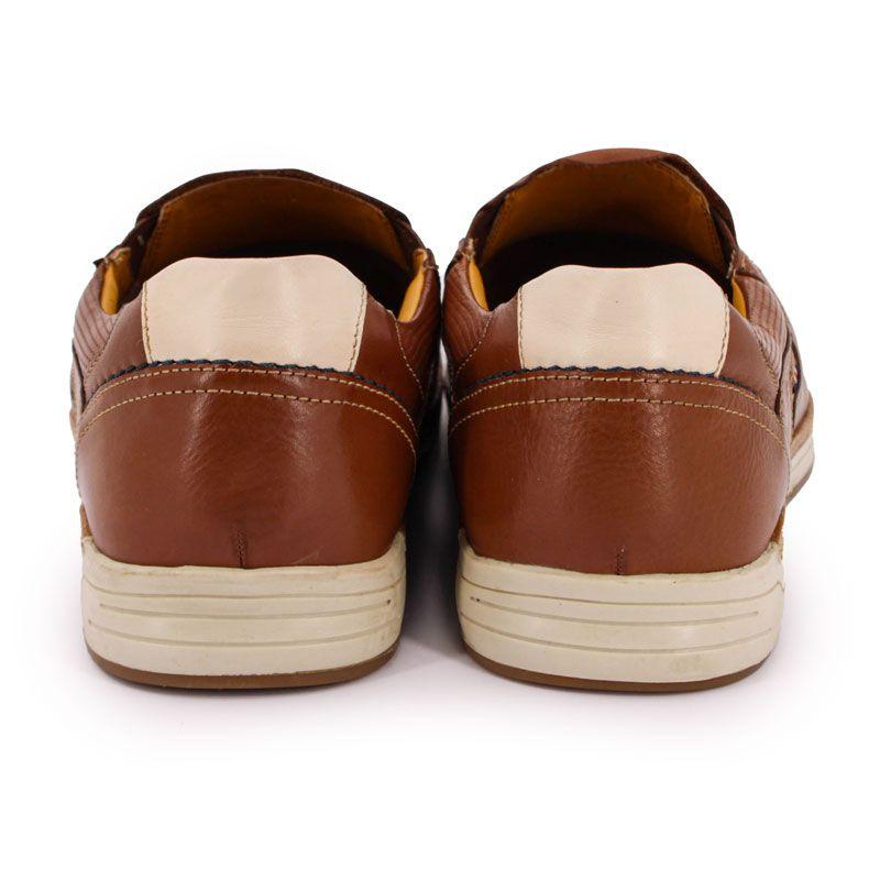 Лоферы из гладкой кожи коньячного цвета на морфологической подошве Мужское PIERRE CARDIN