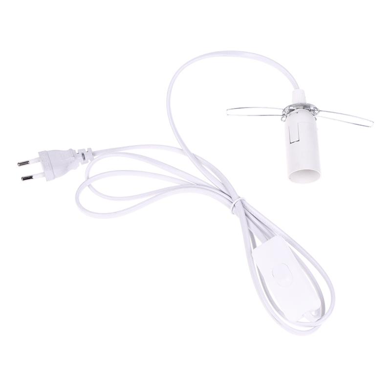 Eu Plug E14 Hanglamp Holder Light Bulbs Socket With Switch Wire 1.55M Power Cord Cable For Pendant Fixture Hang Lamp