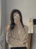 Women's Retro Korean Style 100% Wool Cable Knit Sweater - Petite Short Autumn Winter Top