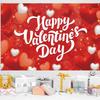 115 см x 180 см Красный фон с сердечками любви Празднование Дня святого Валентина Баннер Реквизит для фотосъемки