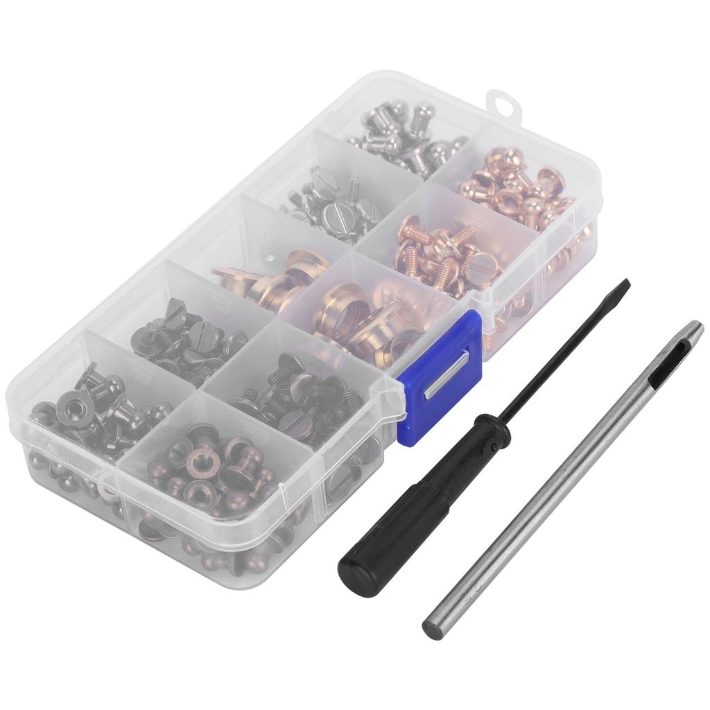 Stud Screw Set Leather Fasteners Grommet Kit Clothing Shoes Crafts Installation Tool