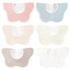 Ciilee Baby Baby Set of Preschool Mealtime Bibs for Girls and Solid Colors Bibs, 360-Degree Rotating, Petal-Shaped Bibs, 100% Cotton, Aprons, 6,